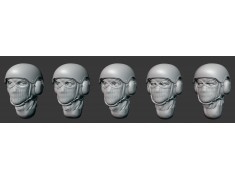 ARM356117 Russian tank crews in armored helmets and balaclavas (No.2), 3D printing