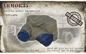 ARM35A494 Barrels under tarpaulin