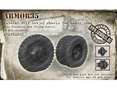 ARM35A501 GAZ-SAZ 3511 Set of wheels U-2, under load (6 pcs.+1 spare) (for Trumpeter and Zvezda models)