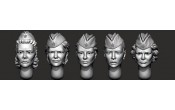 ARM356146 Women's heads in garrison caps (WWII)
