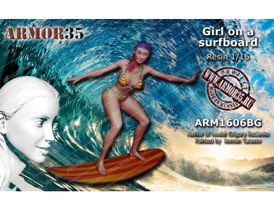 ARM1606BG Girl on a surfboard