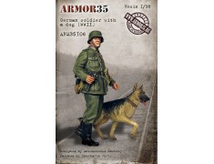 ARM35106 German soldier with a dog of WWII