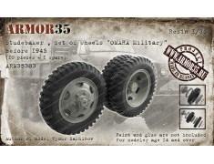ARM35383 Studebaker , set of wheels "OMAHA Military" before 1945 (10 pieces + 1 spare)