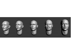ARM356042 Bald heads (set 9)